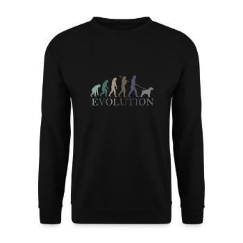 DIE EVOLUTION DES SCHNAUZERS - Unisex Pullover - Schwarz - Vorne - Alina (178cm) & Michal (187cm)