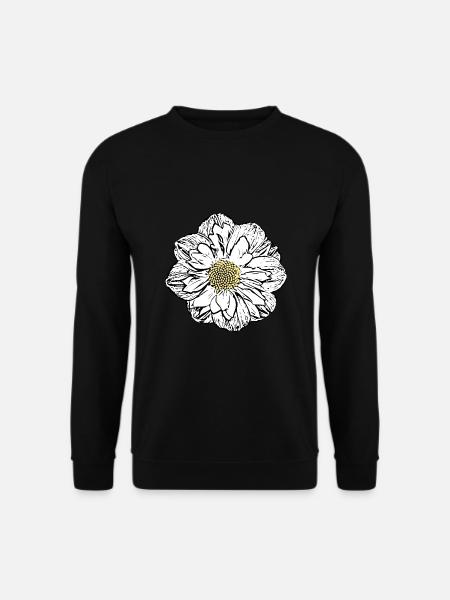 Blume weiß weiße Blumen Geschenk Muttertag Mutter - Unisex Pullover - Schwarz