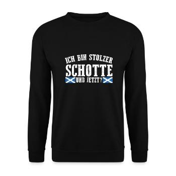 Schotten Schottisch Schottland - Unisex Pullover - Schwarz - Vorne - Alina (178cm) & Michal (187cm)