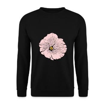 Blume rosa pinke Blume Blumen pink rosa Blumen - Unisex Pullover - Schwarz - Vorne - Alina (178cm) & Michal (187cm)