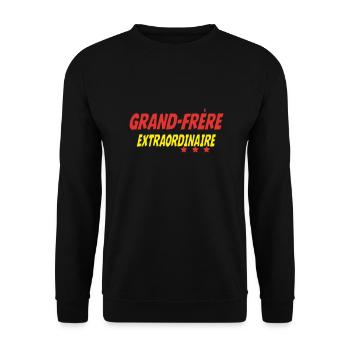 EXTRAORDINARY Big Brother - Unisex Sweatshirt - black - Front - Alina (178cm) & Michal (187cm)