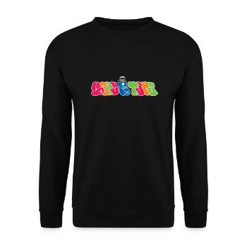 ACAB graffiti Cops are Toys - Unisex Sweatshirt - black - Front - Alina (178cm) & Michal (187cm)