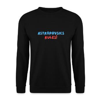 Regeln der Astrophysik - Unisex Pullover - Schwarz - Vorne - Alina (178cm) & Michal (187cm)