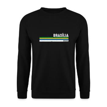 Vintage Brasília Brasil - Montrez vos racines, - Sweat-shirt Unisexe - noir - Devant - Alina (178cm) & Michal (187cm)