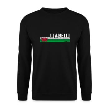 Llanelli: A Welsh Gem in Carmarthenshire - Unisex Sweatshirt - black - Front - Alina (178cm) & Michal (187cm)
