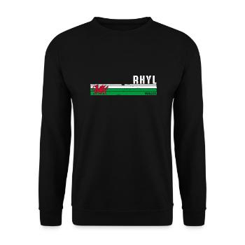 Rhyl: Welsh Charm and Coastal Beauty - Unisex Sweatshirt - black - Front - Alina (178cm) & Michal (187cm)