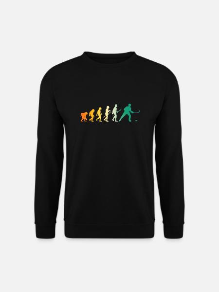 Eishockeyspieler Evolution Eishockey - Unisex Pullover - Schwarz