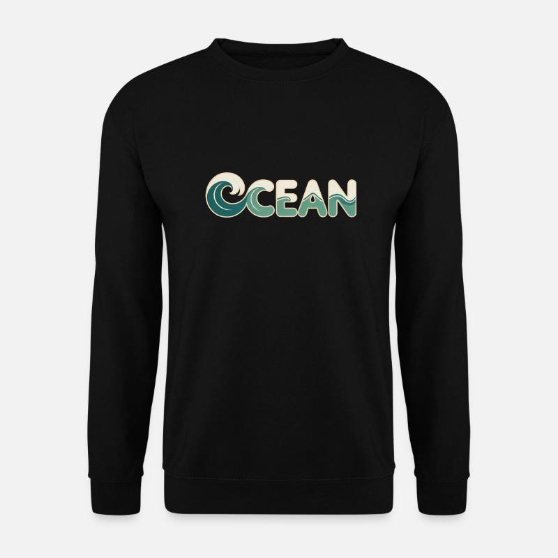 Ocean - Cool Surfer Logo - Unisex Sweatshirt - black