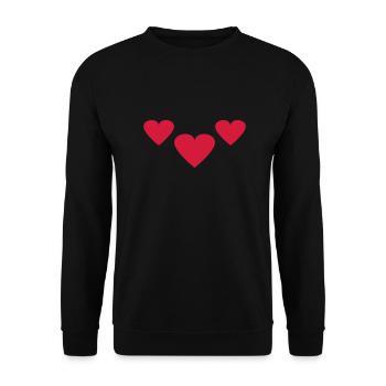 love - Unisex Pullover - Schwarz - Vorne - Alina (178cm) & Michal (187cm)