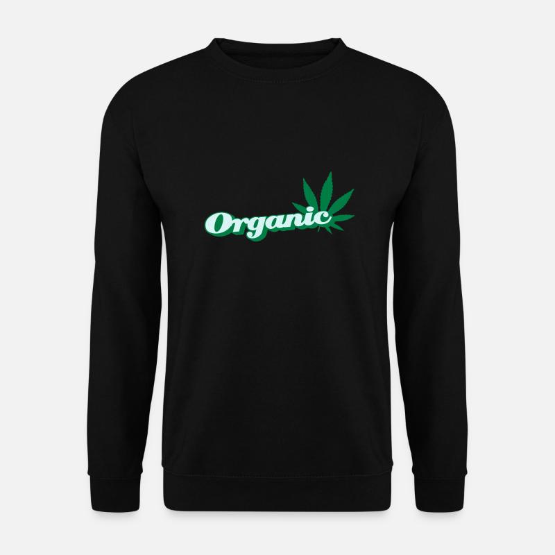 organic Hanfblatt - Unisex Pullover - Schwarz