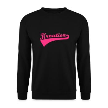 Kroatien - Unisex Pullover - Schwarz - Vorne - Alina (178cm) & Michal (187cm)