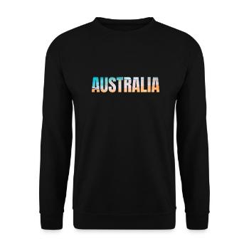 Australia - in English - Unisex Sweatshirt - black - Front - Alina (178cm) & Michal (187cm)
