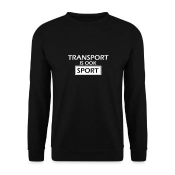 Transport is also sport - Unisex Sweatshirt - black - Front - Alina (178cm) & Michal (187cm)