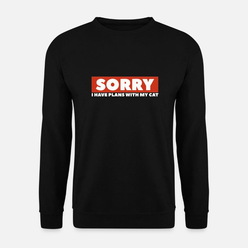 Chat/ Chat / Drôle de parole de chat - Sweat-shirt Unisexe - noir