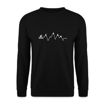 Heartbeat Vélo Montagne Vélo - Sweat-shirt Unisexe - noir - Devant - Alina (178cm) & Michal (187cm)