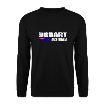 HOBART - Tasmania - AUSTRALIA - Unisex Pullover - Schwarz - Vorne - Alina (178cm) & Michal (187cm)