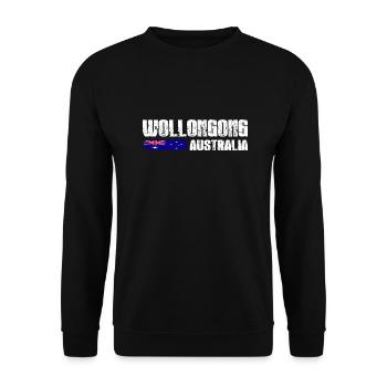 WOLLONGONG - New South Wales - AUSTRALIA - Unisex Pullover - Schwarz - Vorne - Alina (178cm) & Michal (187cm)