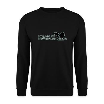 Schlimm! - Unisex Pullover - Schwarz - Vorne - Alina (178cm) & Michal (187cm)