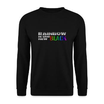 Rainbow is the new black - Unisex Pullover - Schwarz - Vorne - Alina (178cm) & Michal (187cm)