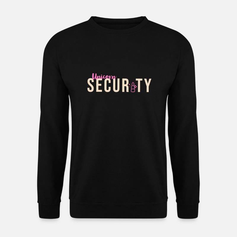 Unicorn Security, lustig, Sicher, Fantastisch - Unisex Pullover - Schwarz