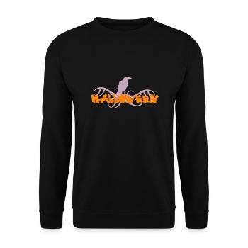 Halloween - Raven - Unisex Sweatshirt - black - Front - Alina (178cm) & Michal (187cm)