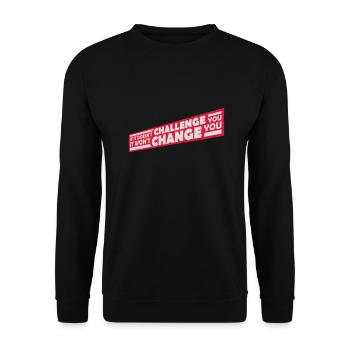 Séance d’entraînement Fitness Motivation Citation - Sweat-shirt Unisexe - noir - Devant - Alina (178cm) & Michal (187cm)