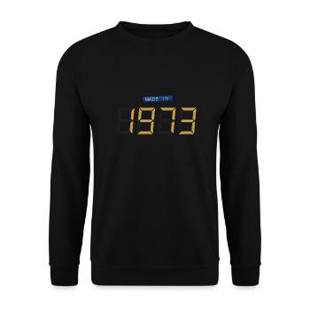 Made in 1973 - Sweat-shirt Unisexe - noir - Devant - Alina (178cm) & Michal (187cm)