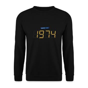 Made in 1974 - Sweat-shirt Unisexe - noir - Devant - Alina (178cm) & Michal (187cm)