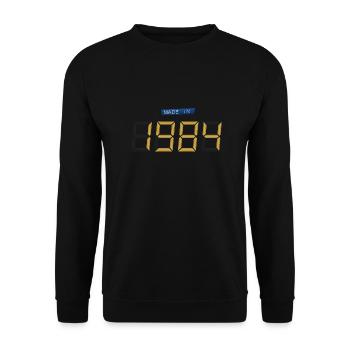 Made in 1984 - Sweat-shirt Unisexe - noir - Devant - Alina (178cm) & Michal (187cm)
