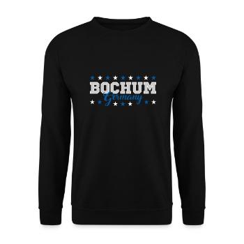 Bochum - Unisex Pullover - Schwarz - Vorne - Alina (178cm) & Michal (187cm)