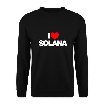 I love SOLANA - Unisex Sweatshirt - black - Front - Alina (178cm) & Michal (187cm)