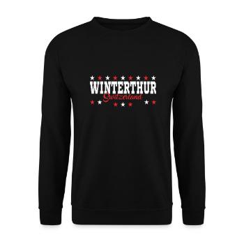 Winterthur - Unisex Pullover - Schwarz - Vorne - Alina (178cm) & Michal (187cm)