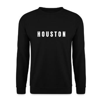 H O YOU S T O N, CADEAU DE VOYAGE HOUSTON, VACANCES À HOUSTON - Sweat-shirt Unisexe - noir - Devant - Alina (178cm) & Michal (187cm)
