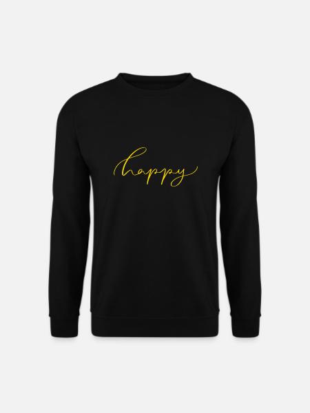 Happy - Unisex Pullover - Schwarz