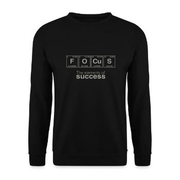 Slogan d’entreprise : Les éléments du succès - FOCUS - Sweat-shirt Unisexe - noir - Devant - Alina (178cm) & Michal (187cm)