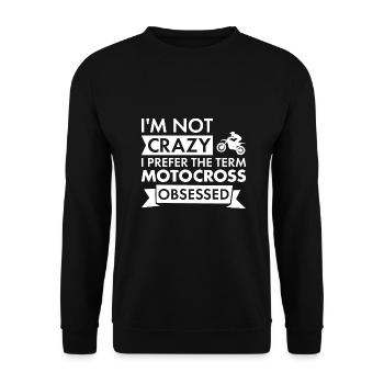 Sport Je ne suis pas fou de motocross - Sweat-shirt Unisexe - noir - Devant - Alina (178cm) & Michal (187cm)