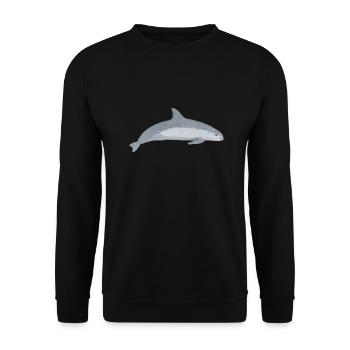 Vaquita Artenschutz Aussterben bedrohte Tierart - Unisex Pullover - Schwarz - Vorne - Alina (178cm) & Michal (187cm)