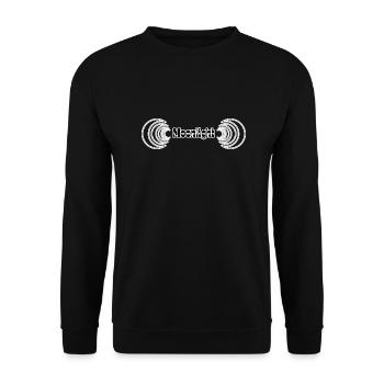Moonlight Schriftzug mit Mondsicheln - Unisex Pullover - Schwarz - Vorne - Alina (178cm) & Michal (187cm)