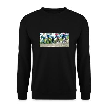 bmx race - Sweat-shirt Unisexe - noir - Devant - Alina (178cm) & Michal (187cm)