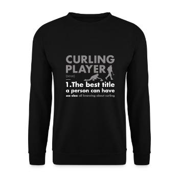 Définition du joueur sportif Curling - Sweat-shirt Unisexe - noir - Devant - Alina (178cm) & Michal (187cm)
