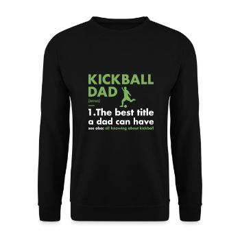 Sport Dad Définition Kickball - Sweat-shirt Unisexe - noir - Devant - Alina (178cm) & Michal (187cm)