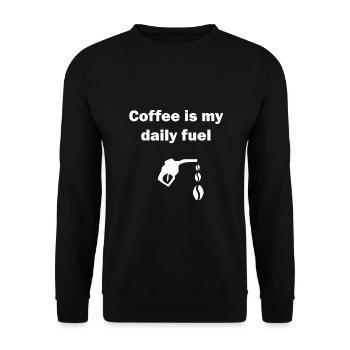 Coffee is my daily fuel - Unisex Pullover - Schwarz - Vorne - Alina (178cm) & Michal (187cm)