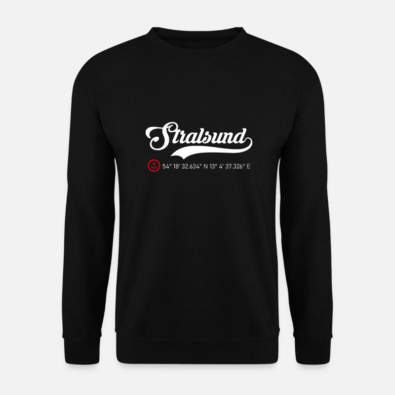 Stralsund roter Anker - Unisex Pullover - Schwarz