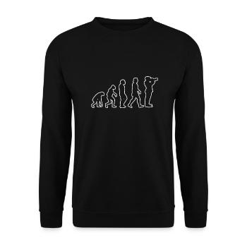 Photographer Funny Photographing Camera Photographers - Unisex Sweatshirt - black - Front - Alina (178cm) & Michal (187cm)