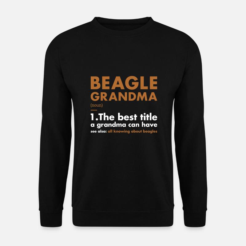 Beagle Grandma Definition - Unisex Pullover - Schwarz