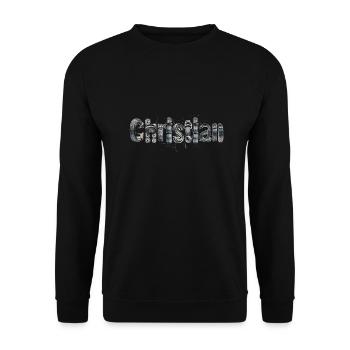 Christian autoreifen automechaniker - Unisex Pullover - Schwarz - Vorne - Alina (178cm) & Michal (187cm)