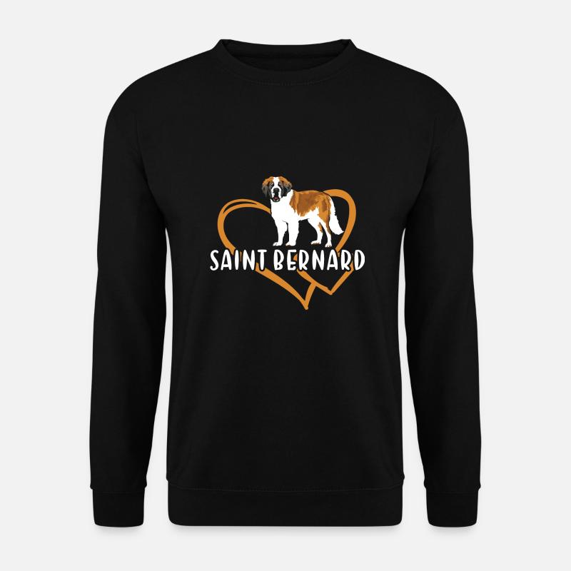 Saint Bernard Heart - Unisex Pullover - Schwarz