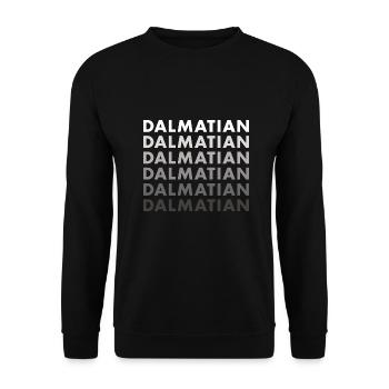 Dalmatian - Unisex Pullover - Schwarz - Vorne - Alina (178cm) & Michal (187cm)