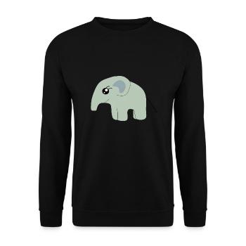 Kawaii Chibi Kawaii Elephant Kawaii Kids Manga - Unisex Sweatshirt - black - Front - Alina (178cm) & Michal (187cm)
