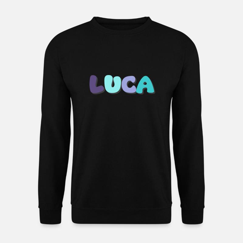 Name - Luca - Unisex Pullover - Schwarz
